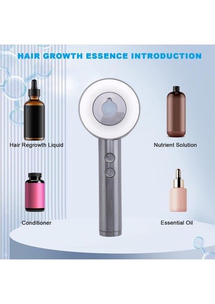 3 Mod Elektrik Masaj Taraka Taşınabilir Kızılötesi Terapi Kafa Üzerinde Saç Folikülleri Özü Yağ Aplikatör, Gri (Yurt Dışından) indirimleri