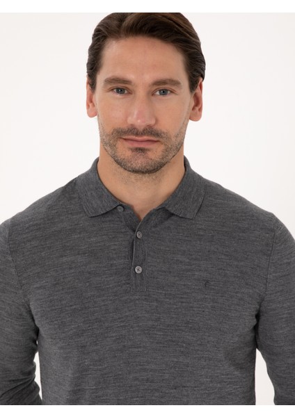 Erkek Füme Regular Fit Basic Kazak 50318855-VR058 fiyatları