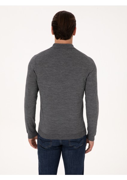 Erkek Füme Regular Fit Basic Kazak 50318855-VR058 indirimleri