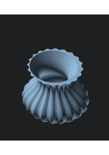 Dalgalı Saksı Vazo, Lamba Tabanı Parametrik