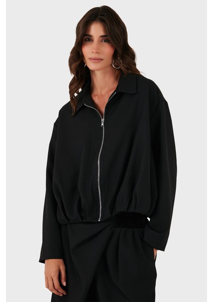 Via Dante Regular Fit Gömlek Yaka Fermuarlı Ceket Bayan Ceket 268755688 fırsatları