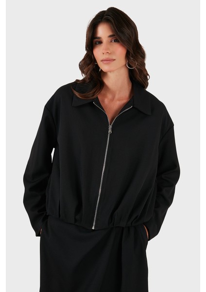 Via Dante Regular Fit Gömlek Yaka Fermuarlı Ceket Bayan Ceket 268755688