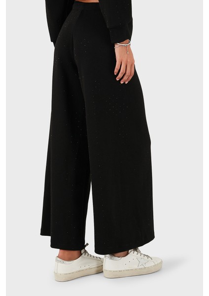 Via Dante Taşlı Regular Fit Normal Bel Geniş Paça Pantolon Bayan Pantolon 268793735 modelleri