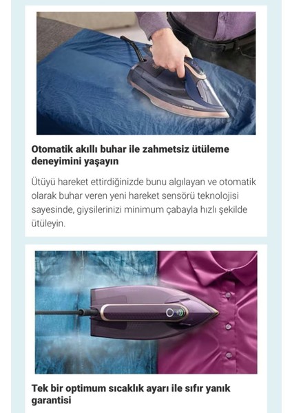 Kumaşa Göre Akıllı Buhar Özellikli Yeni Nesil Buharlı Ütü 3000W, Steamglide Elite Taban, Hızlı Isınma + Mutfak Tartısı