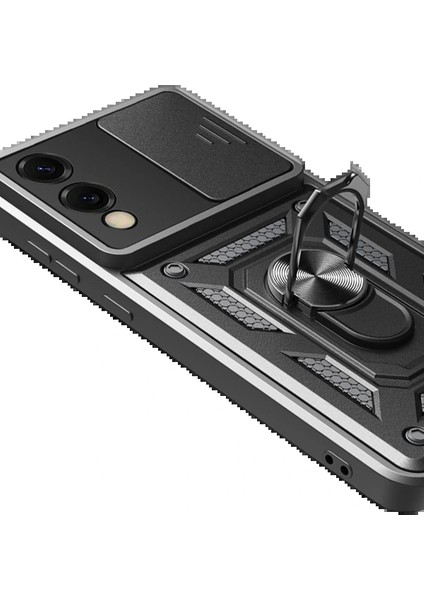 Samsung Galaxy S25 Edge Pars Lens Yüzüklü Silikon - Siyah fırsatları