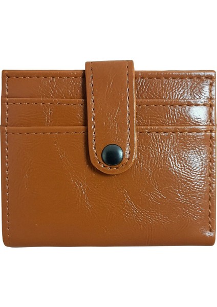 Piovere Borsa Kağıt Para Bölmeli Çıtçıtlı Suni Deri Cüzdan ve Kartlık