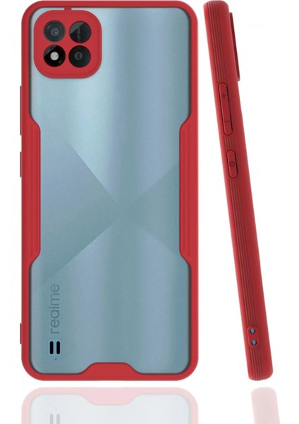 Realme C11 2021 Kılıf Platin Silikon - Kırmızı