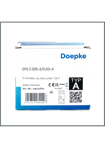 2X25A Rccb 30MA (A Tipi Kaçak Akım Rölesi)