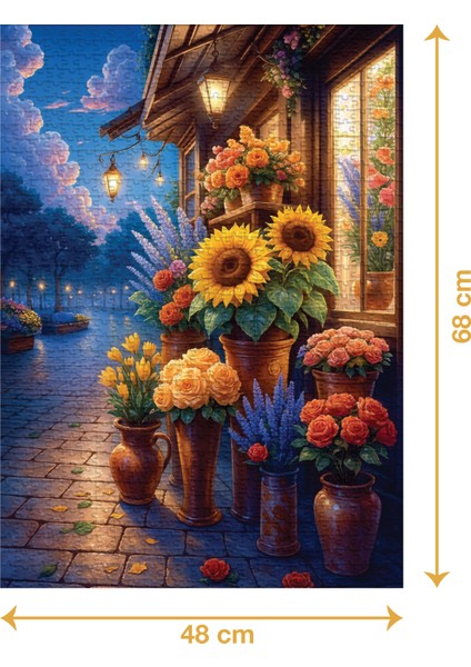 Çiçekçi Dükkanı - 1000 Parçalı Puzzle - 48 x 68 cm fiyatları
