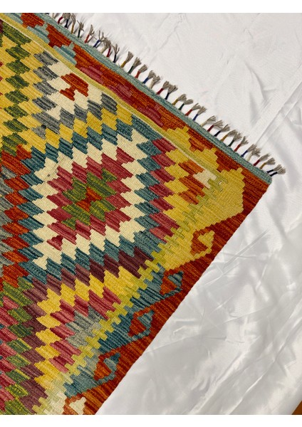 El Dokuma Afgan Kilim Yün Kök Boya