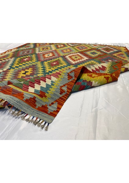 El Dokuma Afgan Kilim Yün Kök Boya