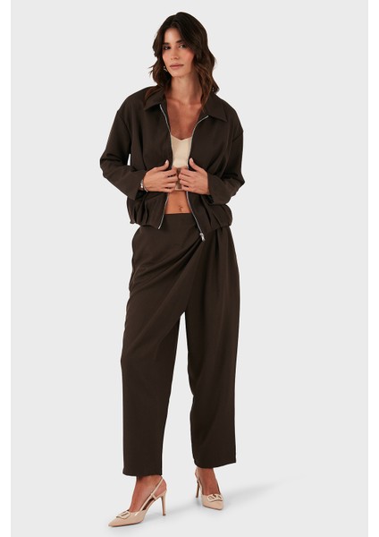 Via Dante Regular Fit Gömlek Yaka Fermuarlı Ceket Bayan Ceket 268755688 fiyatları