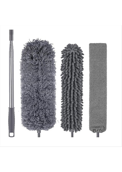 Yüksek Tavan Temizliği Için 30-110 Inç Uzatma Çubuklu 4 Parça Mikrofiber Toz Alma Seti Örümcek Ağı, Panjur, Mobilya ve Araba (Yurt Dışından)