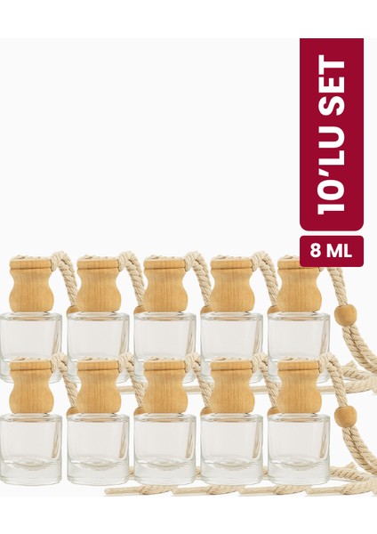 Silindir Tekrar Doldurulabilir Boş Oto Kokusu Şişesi 8 ml | 10 Adet fiyatları