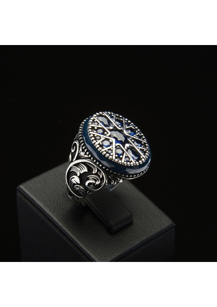 726 Safir Zirkon Gümüş Yüzük modelleri