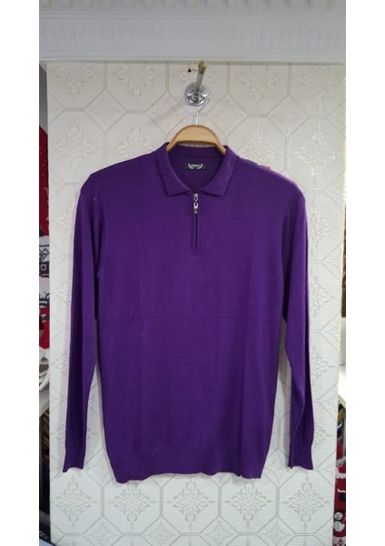 Erkek Yarım Fermuar Polo Yaka Triko Kazak fiyatları