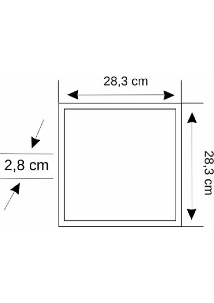 24W Sıvaüstü Beyaz Işık Siyah Kasa Kare Panel LED Armatür fırsatları