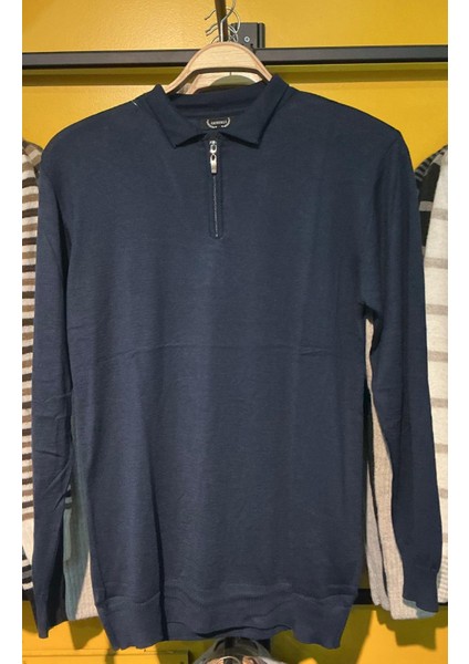 Erkek Yarım Fermuar Polo Yaka Triko Kazak fiyatları