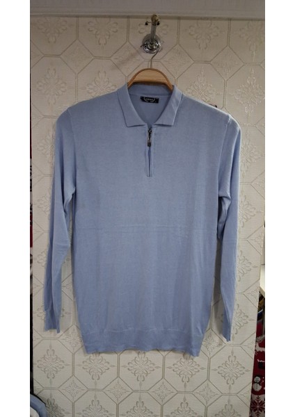 Erkek Yarım Fermuar Polo Yaka Triko Kazak fiyatları