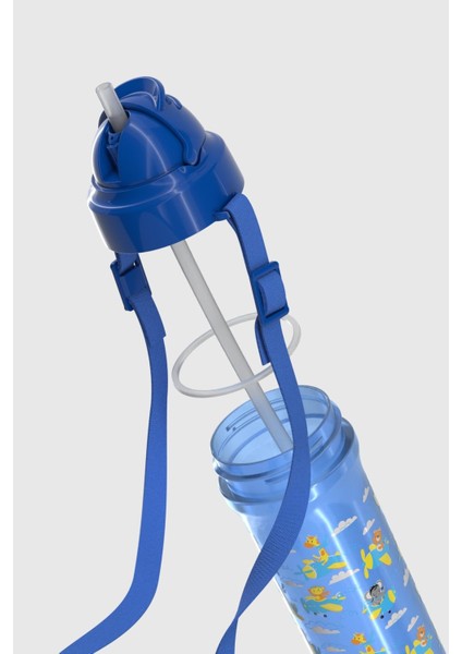 Migo Ayıcık Desenli 300 ml Askılı Pipetli Pp Bebek Suluk 912013 Mavi modelleri