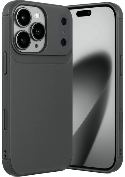 Apple iPhone 17 Pro Max Auto Focus Karbon Kapak - Gri modelleri