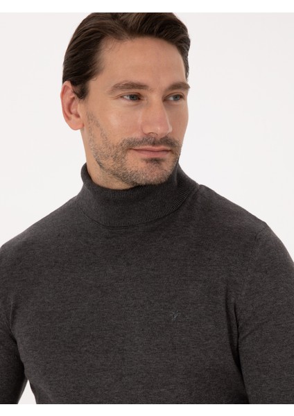 Erkek Füme Slim Fit Basic Kazak 50318678-VR058 fiyatları