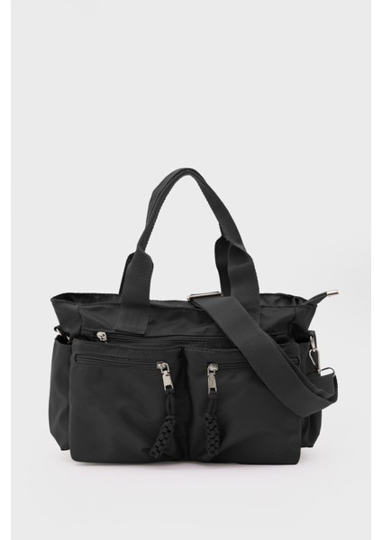 Dompe Çok Gözlü El ve Omuz Çantası Siyah modelleri