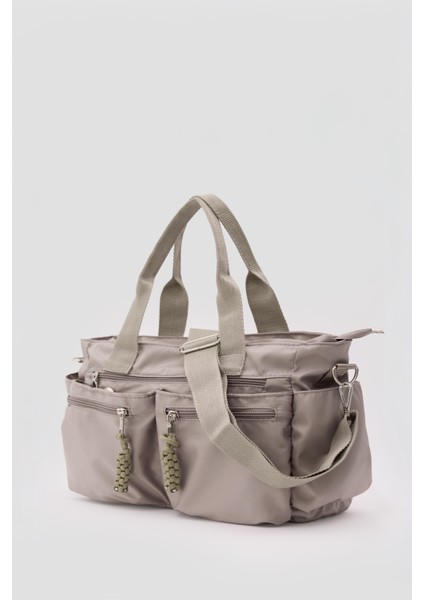 Dompe Çok Gözlü El ve Omuz Çantası Vizon fırsatları