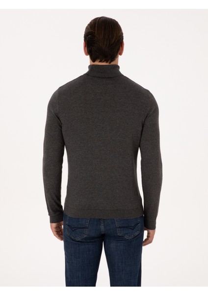 Erkek Füme Slim Fit Basic Kazak 50318678-VR058 indirimleri