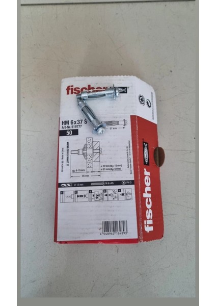 Hm 6X37S Fischer Alçıpan Dübeli (50 Adet) modelleri