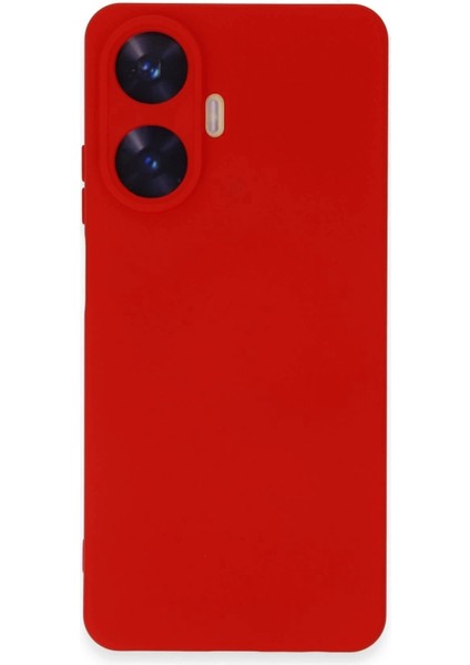 Realme C55 Kılıf Nano Içi Kadife Silikon - Kırmızı fırsatları