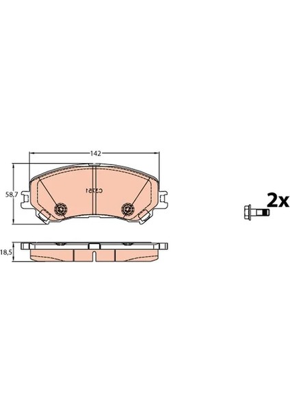 GDB2152 - Fren Balatası Ön - Trw fiyatları