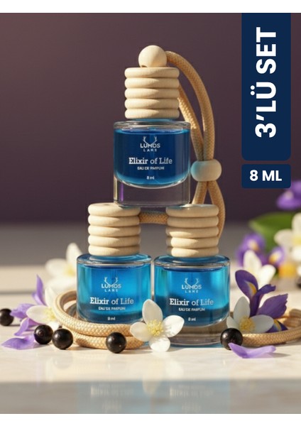 Elexir Of Life Askılı Araç Kokusu 8ml – 3'lü Set