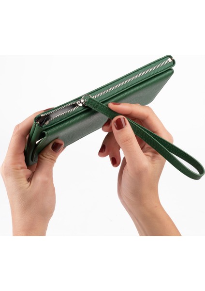 Kadın Vegan Suni Ithal Deri Bilek Askılı Cüzdan – Fermuarlı & Kartlıklı Portföy Şık Uzun Cüzdan modelleri