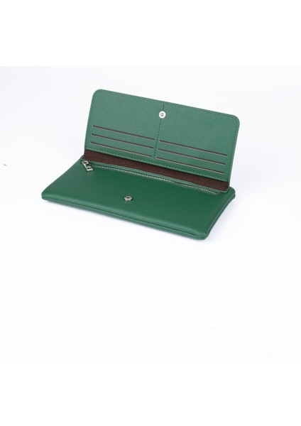 Kadın Vegan Suni Ithal Deri Bilek Askılı Cüzdan – Fermuarlı & Kartlıklı Portföy Şık Uzun Cüzdan