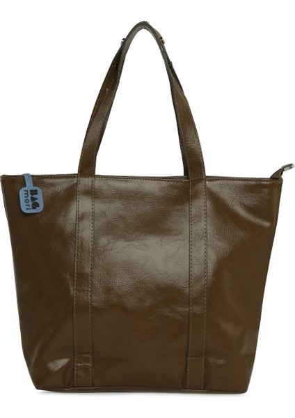 Vizon Trok Detaylı Kırışık Deri Büyük Tote Çanta modelleri