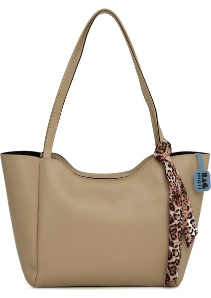 Vizon Oval Ağızlı Şallı Çanta