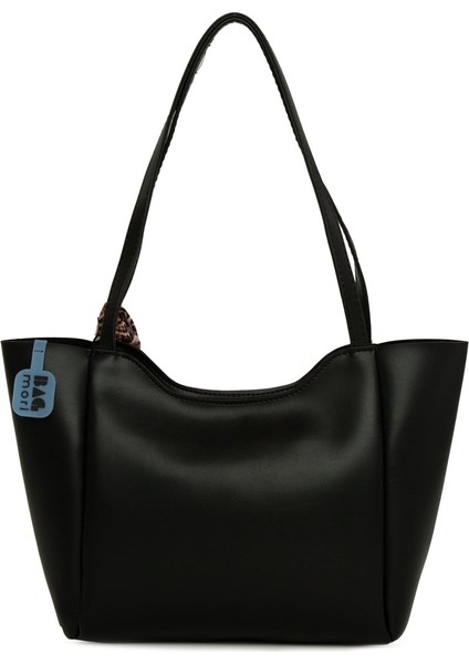 Siyah Oval Ağızlı Şallı Çanta modelleri