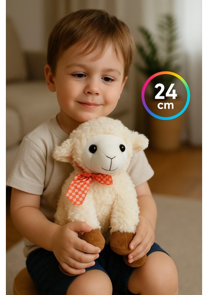 Oturan Pelus Kuzu 24 Cm Yumuskak Pelus Oyuncak Model Secenekli Harika Hediye Sevimli Pelus Kuzu Mini