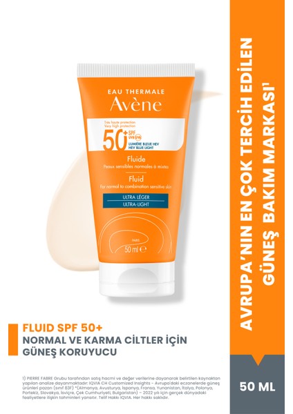 Ultra Fluid Invisible Normal/Karma Ciltler İçin Ultra Hafif SPF 50 Güneş Kremi 50 ml