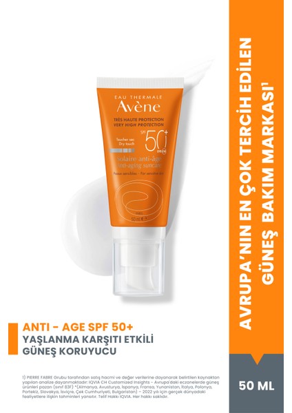 Solaire Anti-Age SPF 50+ Yaşlanma Karşıtı Güneş Kremi 50 ml