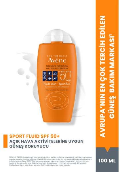 Fluid Sport SPF 50+ Hassas Ciltler için Güneş Koruyucu Krem 100 ml