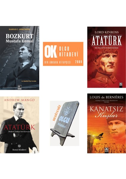 Bozkurt - Kanatsız Kuşlar - Atatürk (Bir Milletin Yeniden Doğuşu) - Atatürk (Andrew Mango) / 4 Kitap Set
