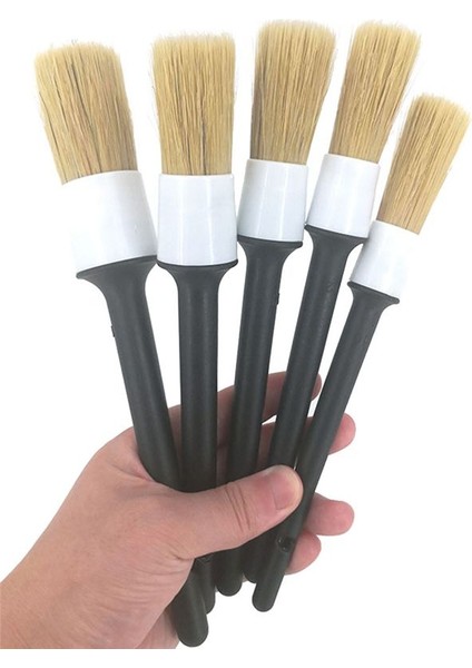 Araba Dış Iç Detay Fırçası 5pcs Araba Temizleme Için Saç Kıl Fırçaları Otomatik Detay Araçları Gösterge Paneli Temizleme Fırçası (Yurt Dışından)