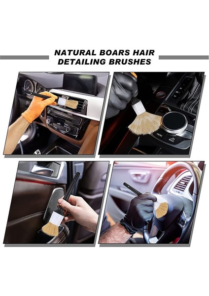 Araba Dış Iç Detay Fırçası 5pcs Araba Temizleme Için Saç Kıl Fırçaları Otomatik Detay Araçları Gösterge Paneli Temizleme Fırçası (Yurt Dışından) fırsatları