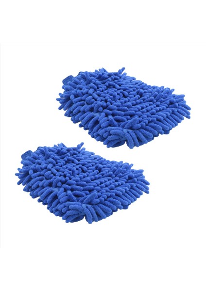 2x Premium Mikrofiber Şönil Süper Emici Yıkama ve Balmumu Eldiveni, Oto Yıkama Eldivenleri (Mavi) (Yurt Dışından) fiyatları