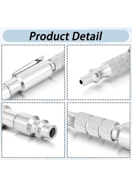 6pcs 1/4in I/mtype Ayarlanabilir Cep Tapası Hava Darbesi Gunair Üfleyici Toz Temizliği Için Kompresör Hava Üfleyici Kalem, Gümüş (Yurt Dışından) modelleri
