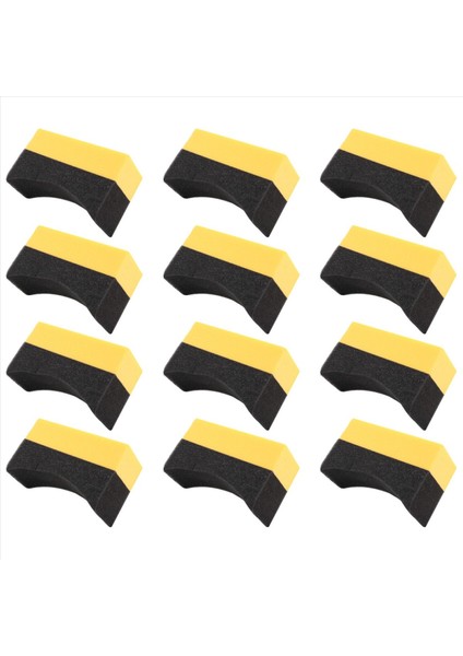 12 Adet Lastik Kontur Pansuman Aplikatör Pedleri Renk Parlatma Sünger Balmumu Parlatma Pedleri Lastik Parlatıcı Aplikatör Pedler (Yurt Dışından)