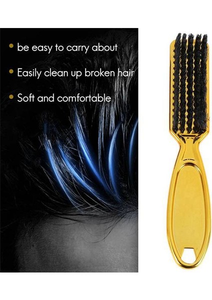 Soluk Fırça Tarak Makas Temizleme Fırça Berber Dükkanı Cilt Solması Vintage Yağ Kafa Şekli Oyma Temizleme Fırçası Altın 4 Adet (Yurt Dışından) indirimleri