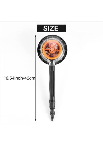 Araba Dönen Yuvarlak Basınçlı Su Gun Temizleme Araba Yıkama Fırçası Lavo Için (Yurt Dışından)